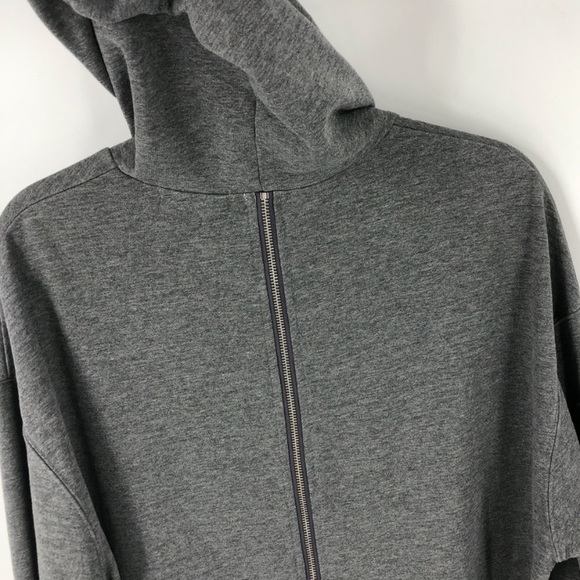 zipper back hooded tunic sweatshirt | honey punch - Picture 3 of 5